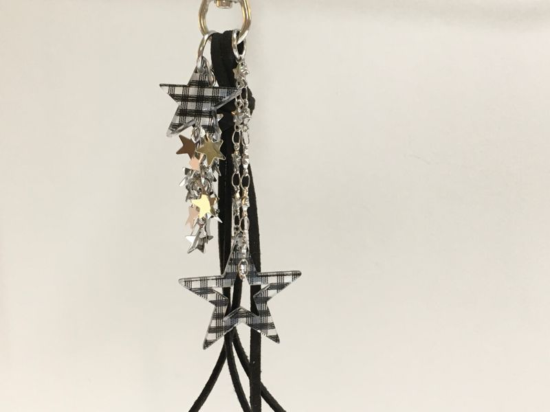 Hippie star keyring