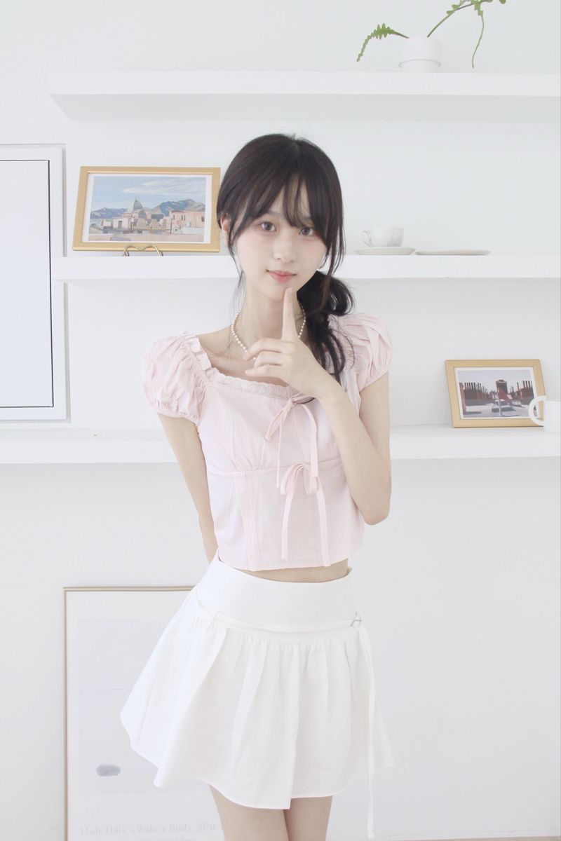 [Belt Set] Half Flare Mini Skirt
