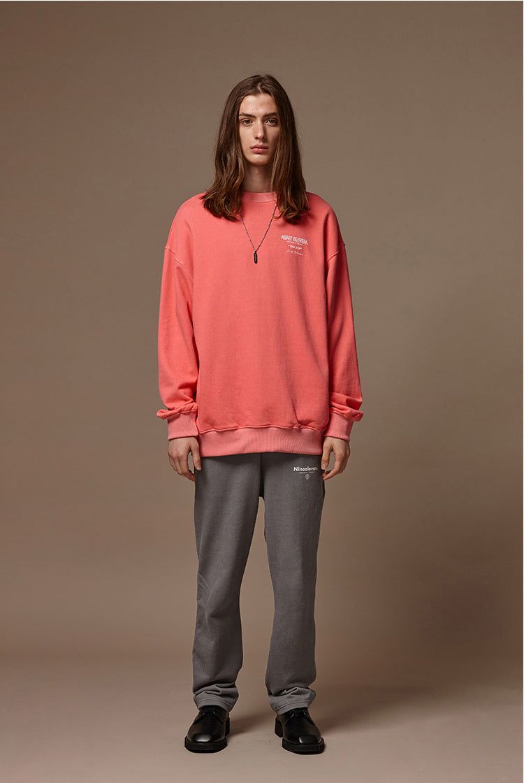 Pigment washed crewneck