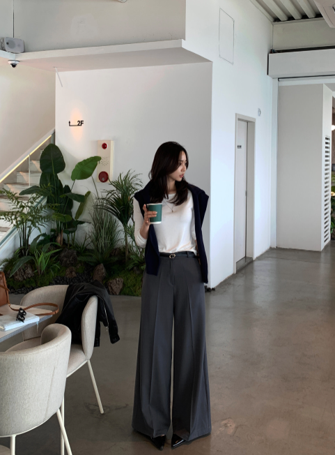 Lesen Tension Wide Slacks / 4 colors