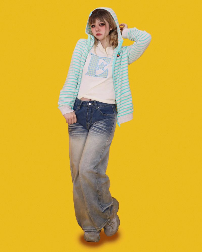papaya low denim pants