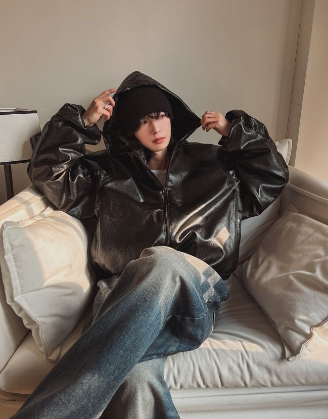 Riot Leather Two Way Bomber Jumper