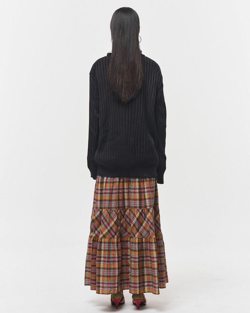 Bluesf merino wool henry neck knitwear - Black