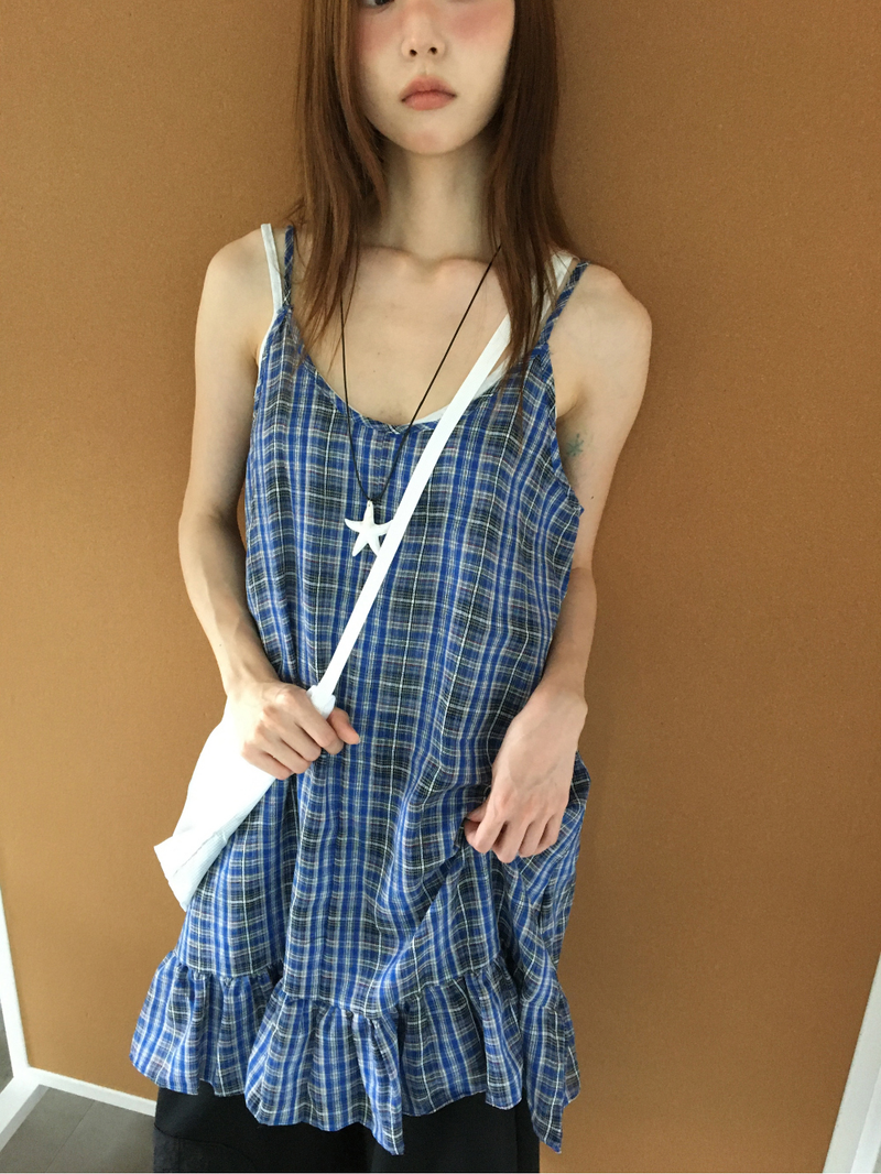 Tartan frill check dress (2color)