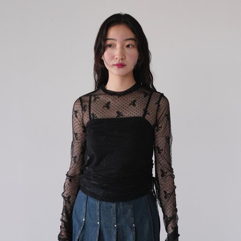sheer ribbon tops