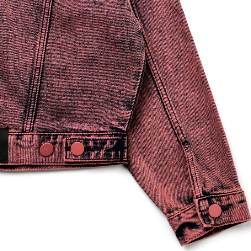 WINE DENIM OVERSIZED TRUCKER JACKET