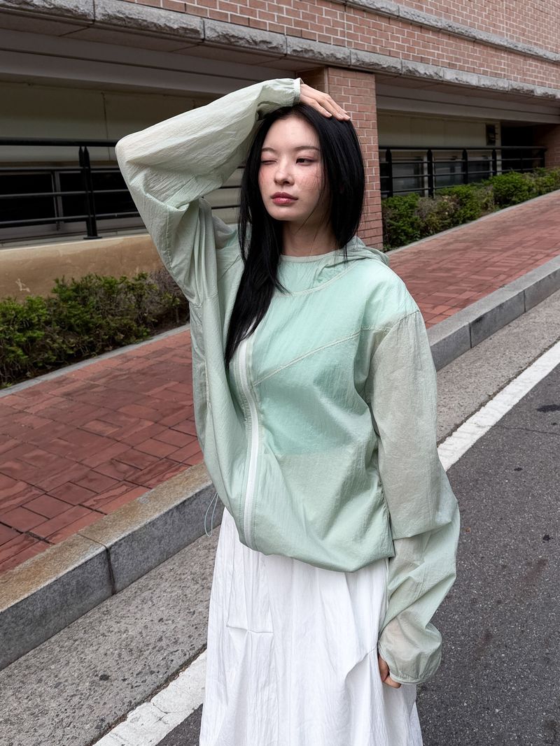 WOOHWA（ウファ）の「 WAVE ZIPPER NYLON HOODIE（Jackets/Outerwear）」