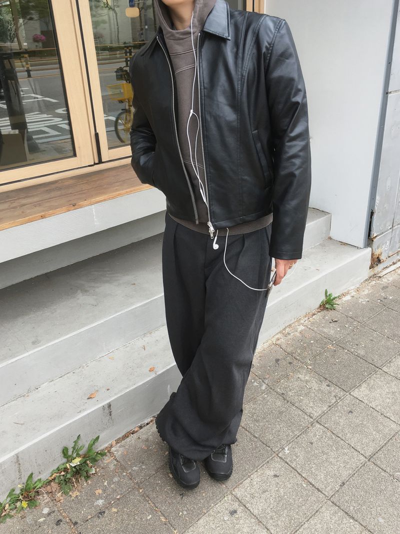 No.1871 crop A leather JK