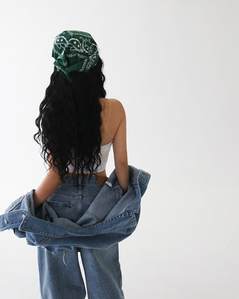 Puppy cropped jean jacket