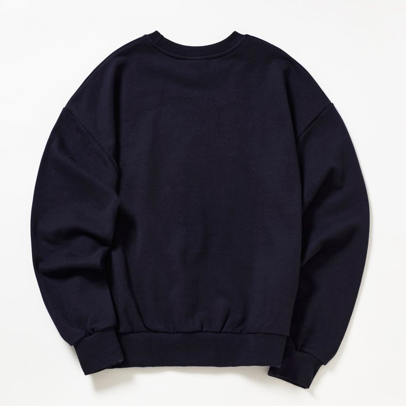 PEACH EMBOSSED PRINT SWEATSHIRT_NAVY