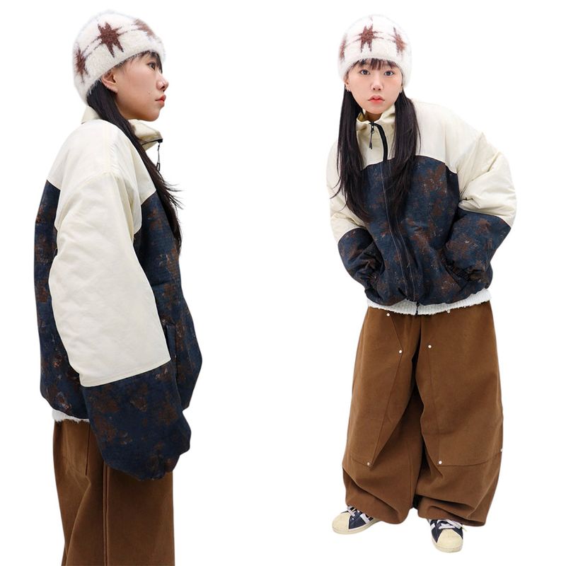 Oversized Floral Puffer Jacket (4oz)