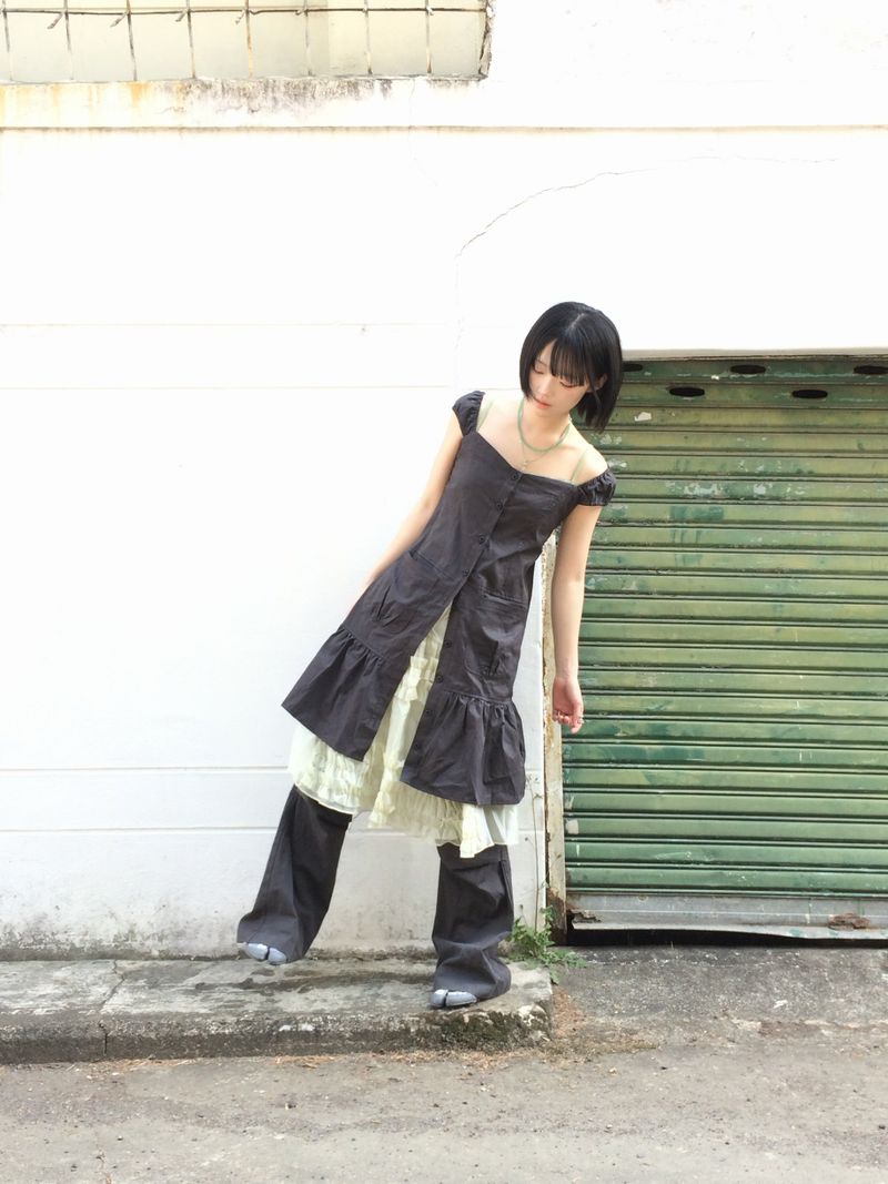 frilling Sheer skirt