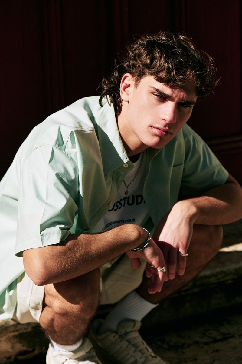 TEMPUS OVER-FIT HALF SLEEVE SHIRT [MINT]