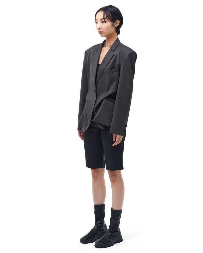 DOZI - Pinched Oversize Tailored Jacket _ BLACK
