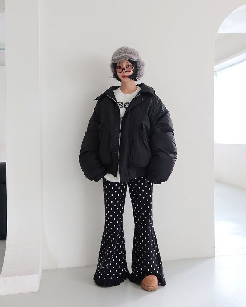 Earrings Roll Up Fur Truffer Hat