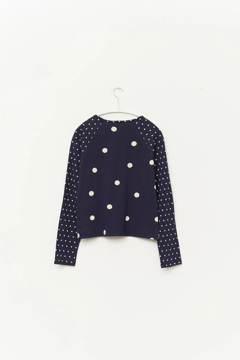 (W) Greek Dot Raglan Top