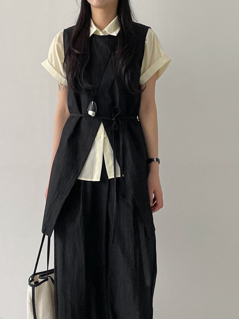 Raschel Nylon Wrap Wide Pants