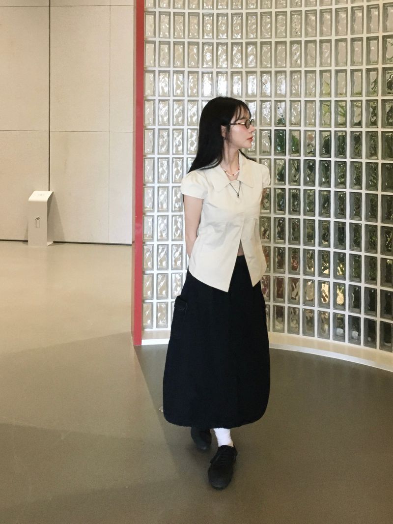 Eddie Collar Short Sleeve Blouse (2c)