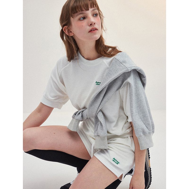 TERRY BANDING SHORTS_WHITE