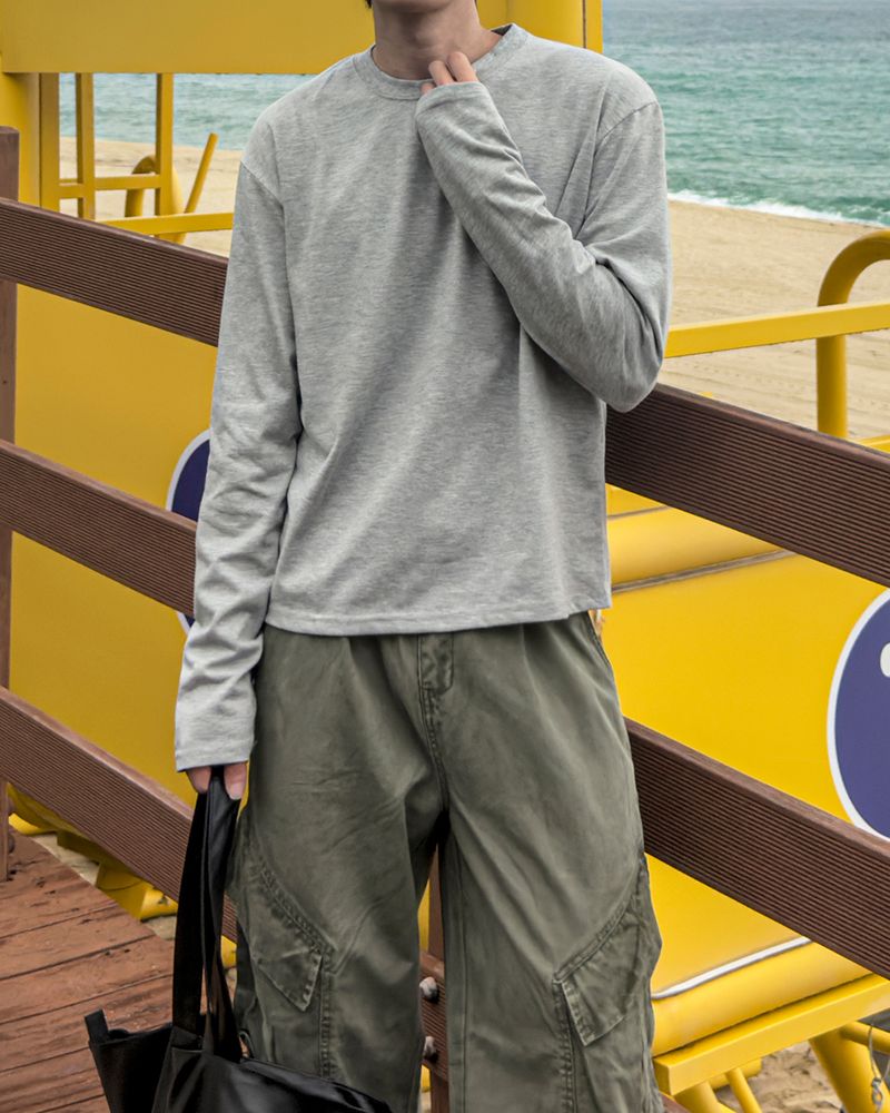 Pre Supima Cropped Long Sleeve