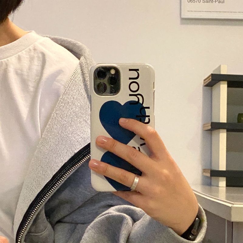 dive with you lettering case ivory
