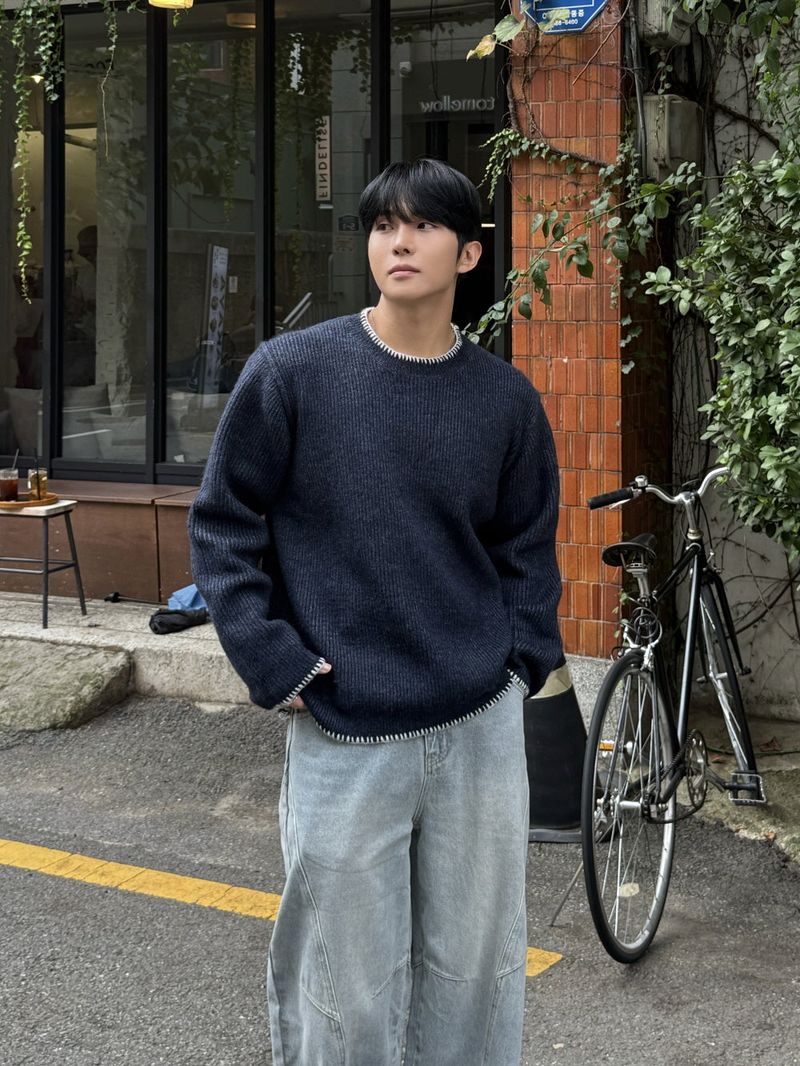 Hoshi line round knitwear