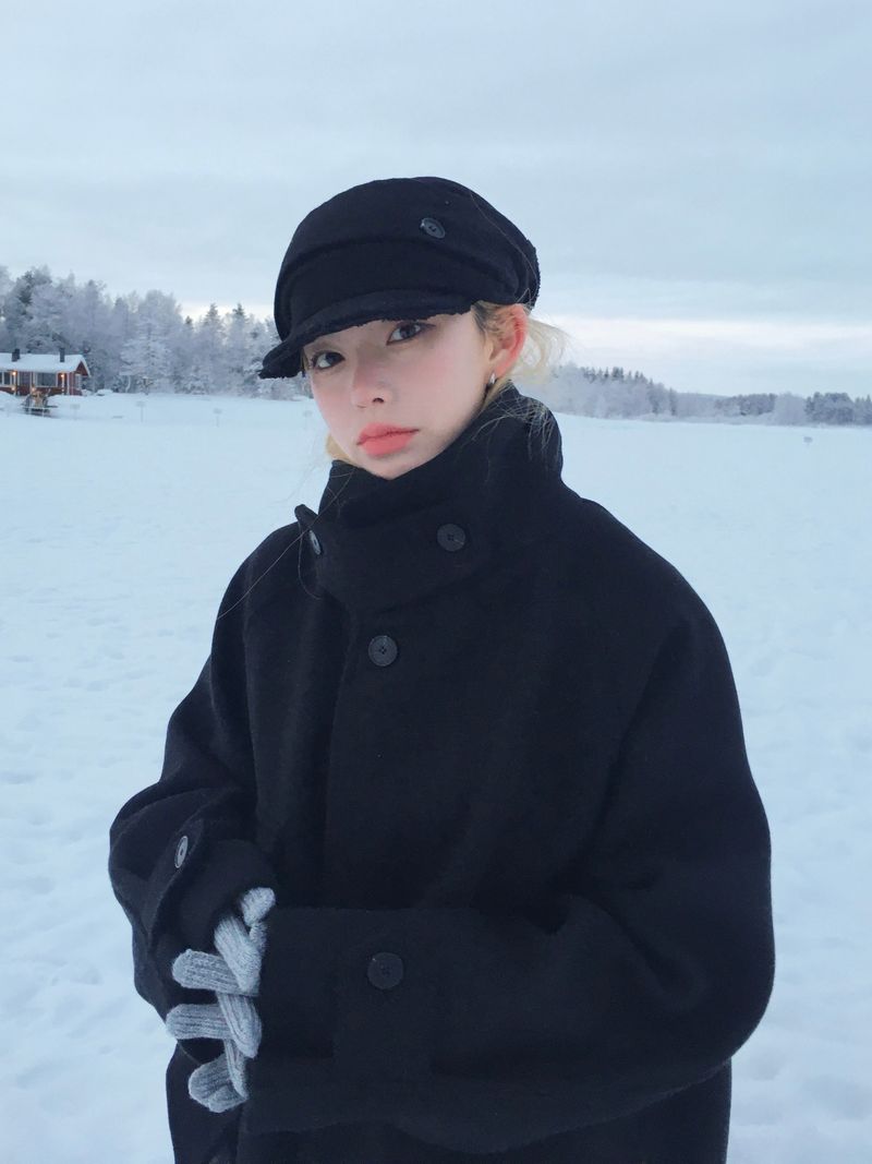 Blended Neck Bijou Line Short Coat (3c)