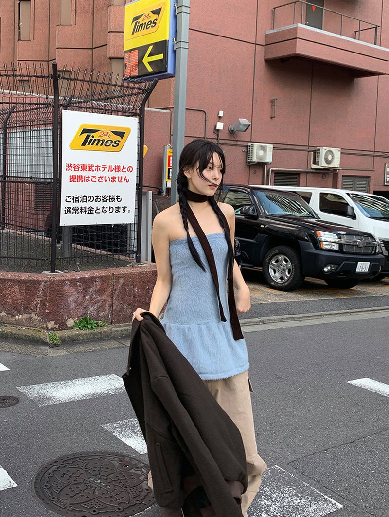 MINK TOP FLARE DRESS (2C)