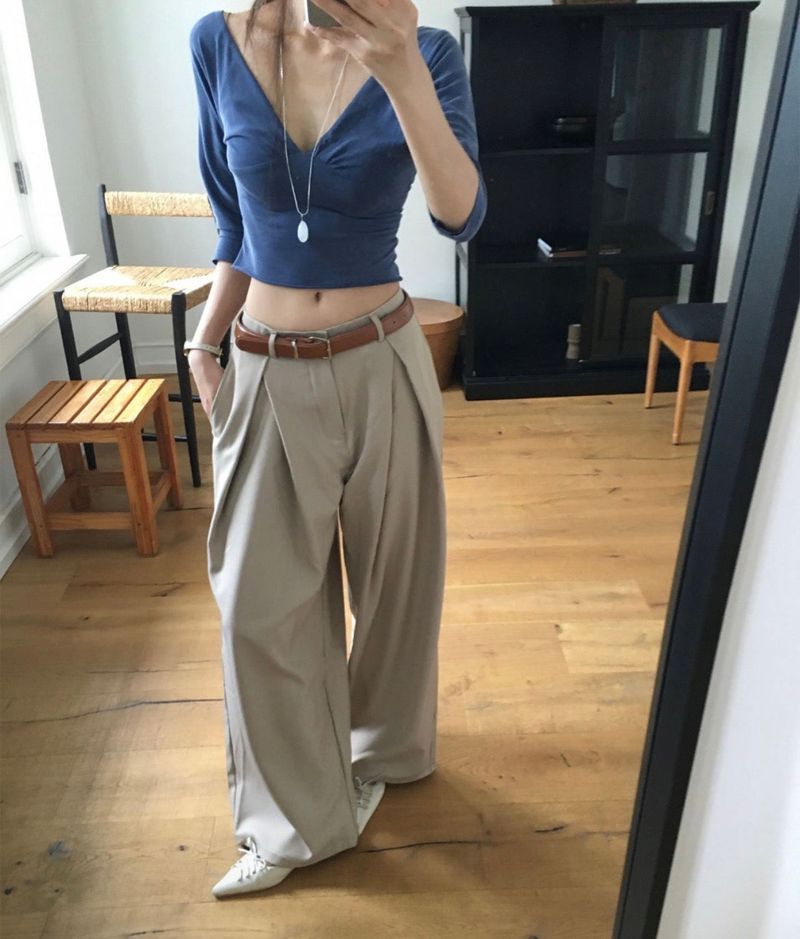 [ workwear ] mush pintuck & autumn wide sl