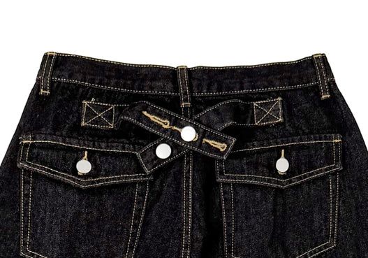 Ens Back Adjust Pocket Wide Raw Denim Pants