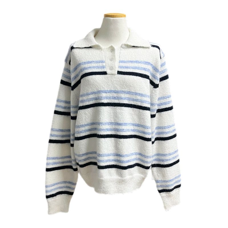 Candy Parade Collar Stripe Knit