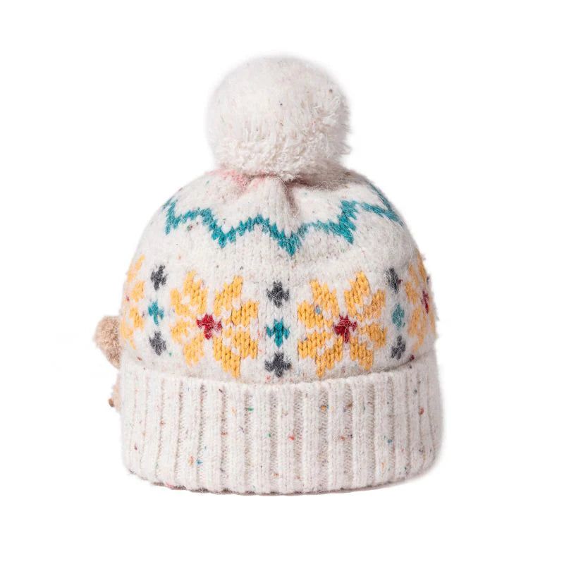 13DE MARZO Fair Isle Bear Beanie