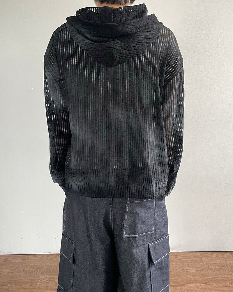ブルースプレーメッシュフードジップアップ