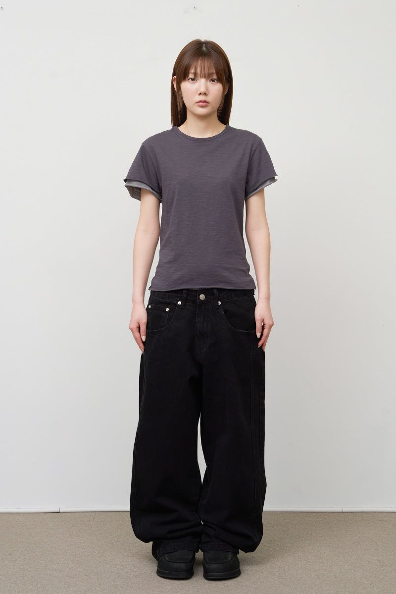 Loast Black Wide Denim