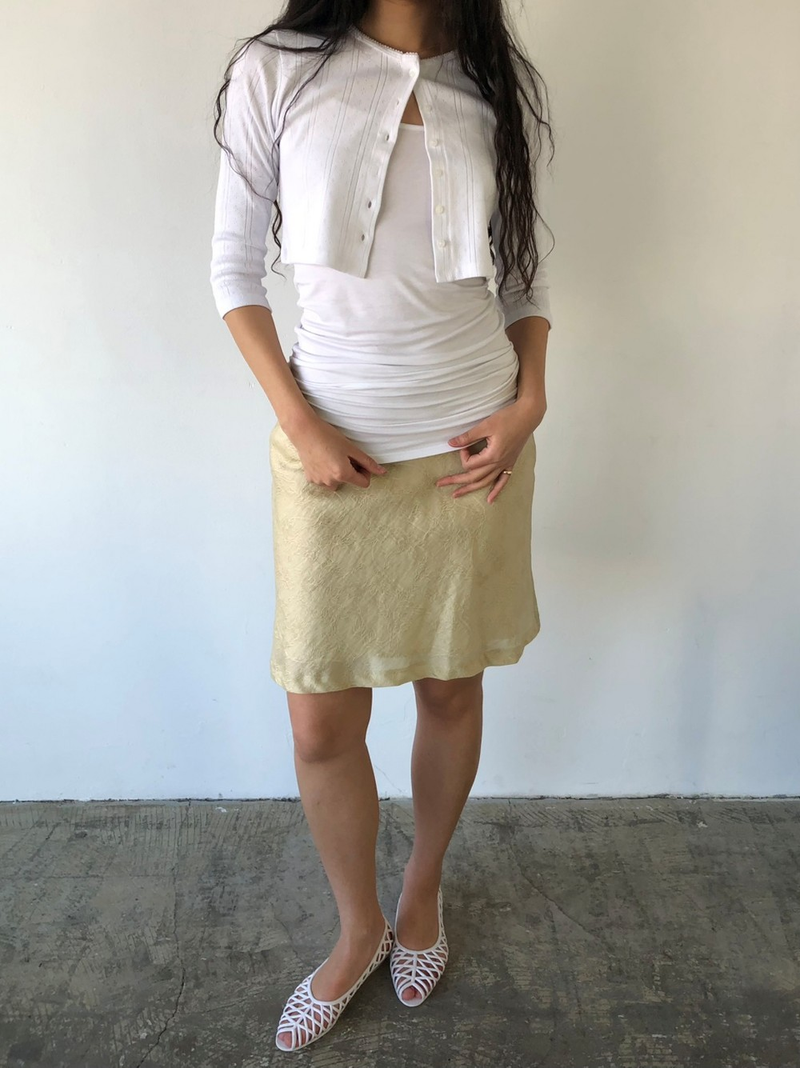 Nancy cropped cardigan [White]