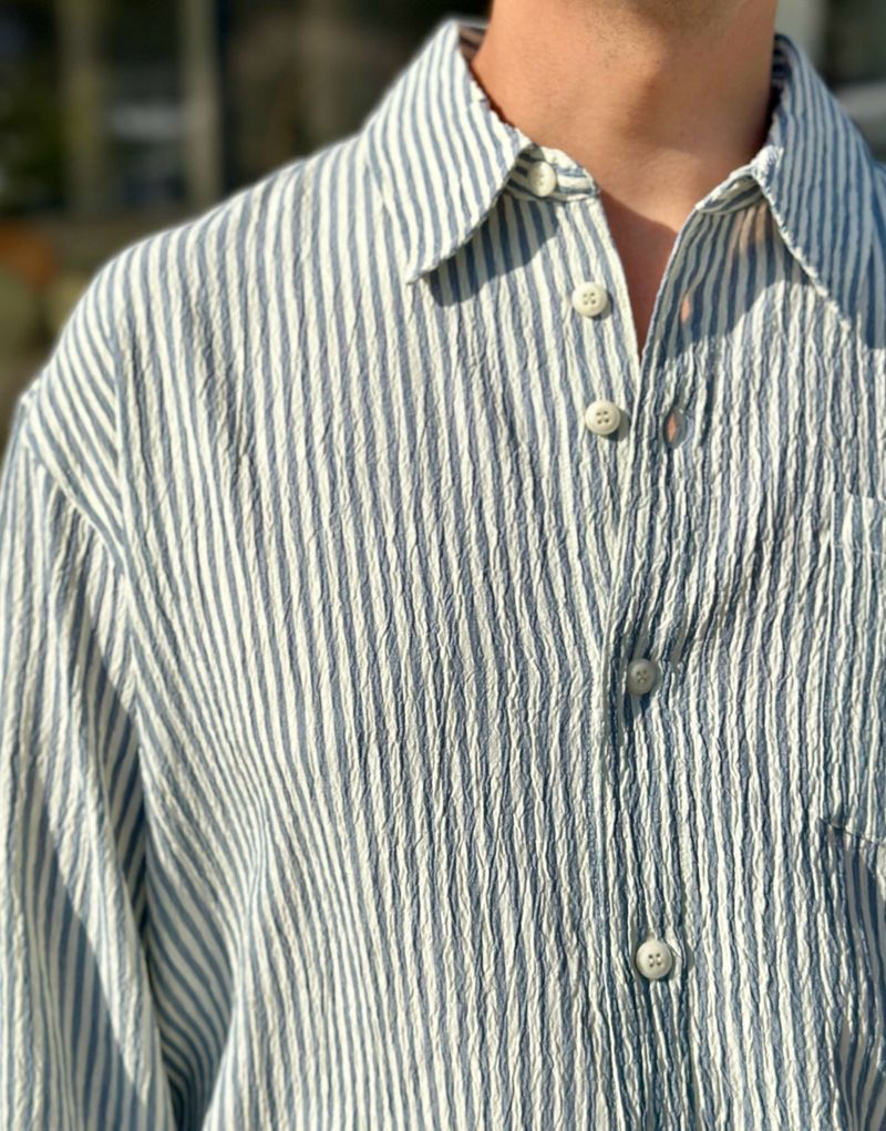 Crinkle Stripe Shirt