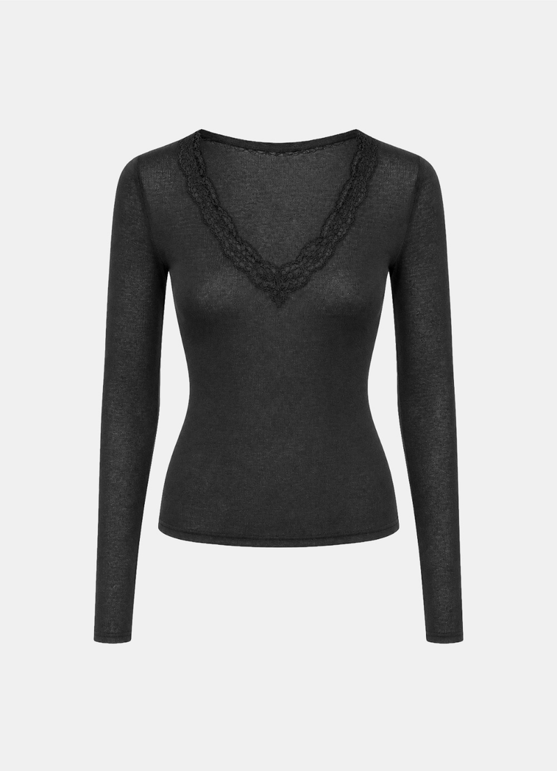 Irene Lace V-Neck Tee