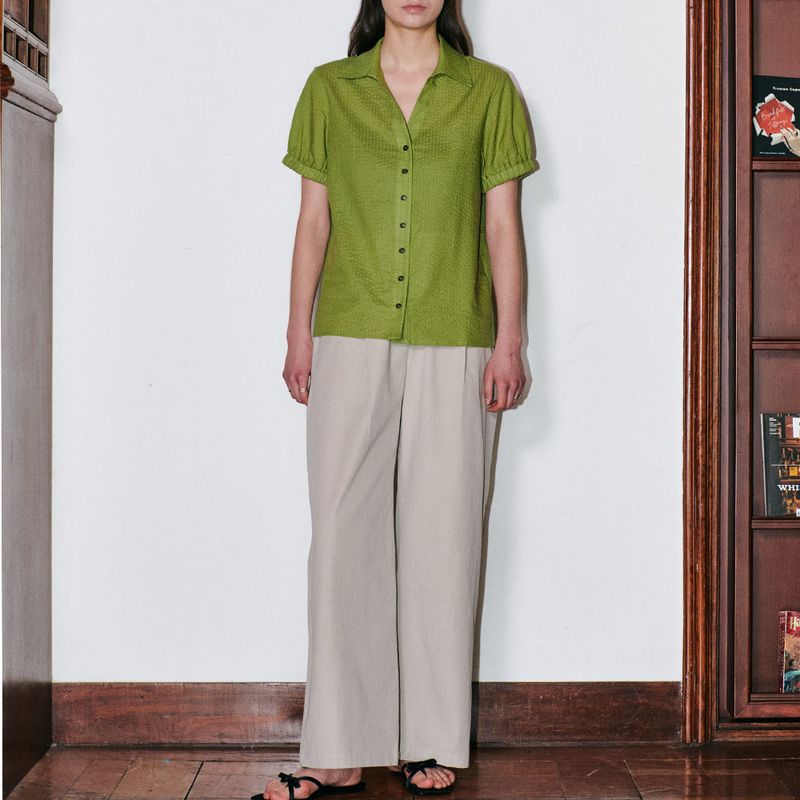 Diagonal Pocket Pants Beige