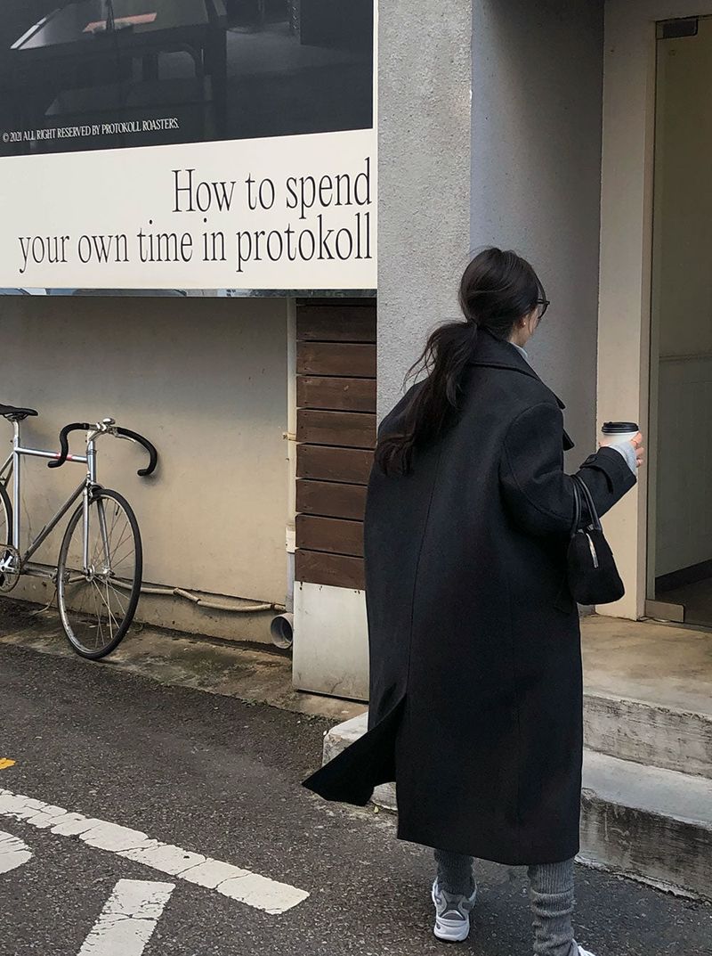 [BELLIDE MADE] Euriphyan Hidden Oversized Fit Single Long Coat