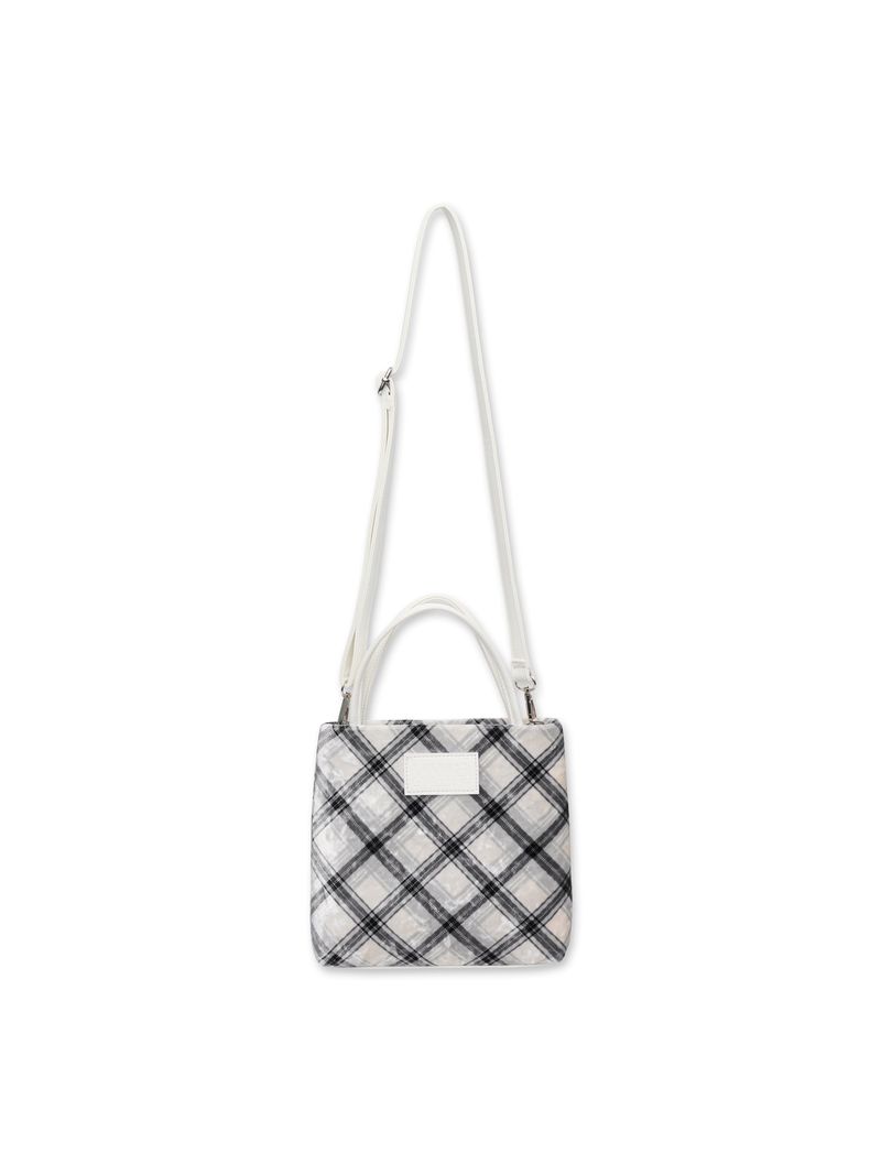 check mini velvet cross bag [white]