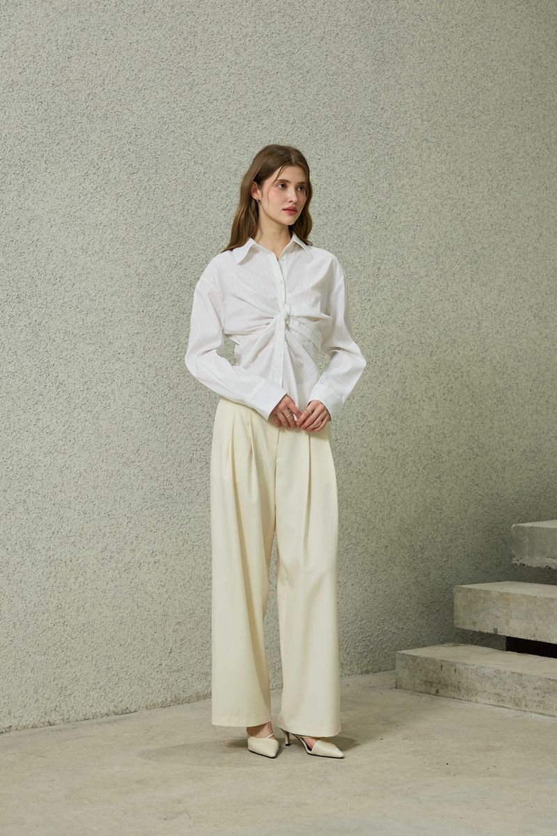 TOMO WIDE SLACKS / IVORY
