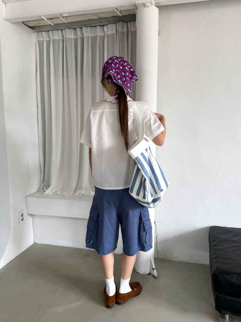color dyeing bermuda pants