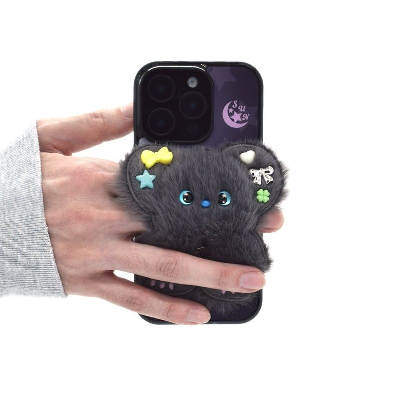 SUN CASE BEADS BEAR DEEP GRAY (GLOSSY BLACK)