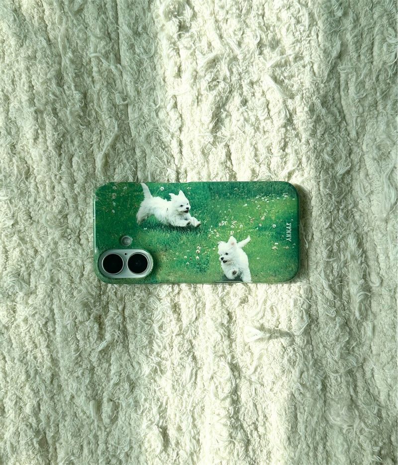 [playful spring puppies hard case]