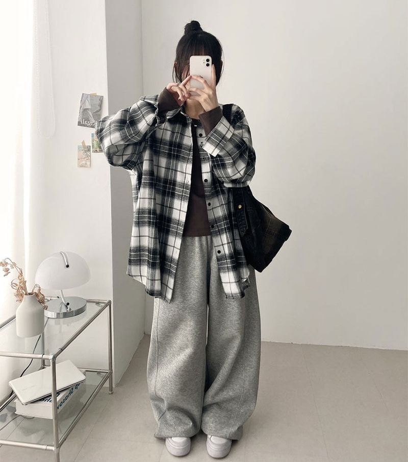 Lue Loose Fit Checkered Shirt