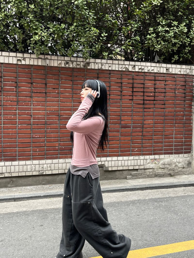 Maho Layered Tencel Long Sleeve Tee