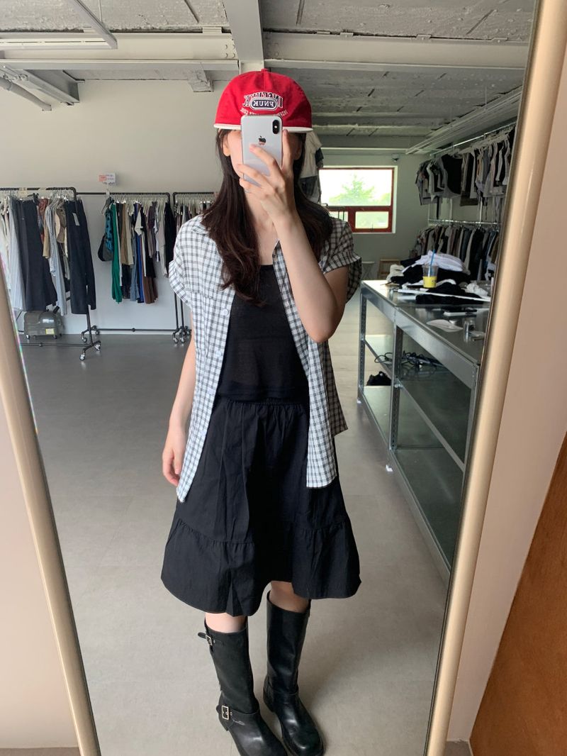 v midi skirt (3color) 