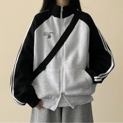 Gling Track Two Way High Neck Zip-Up [Fleece]