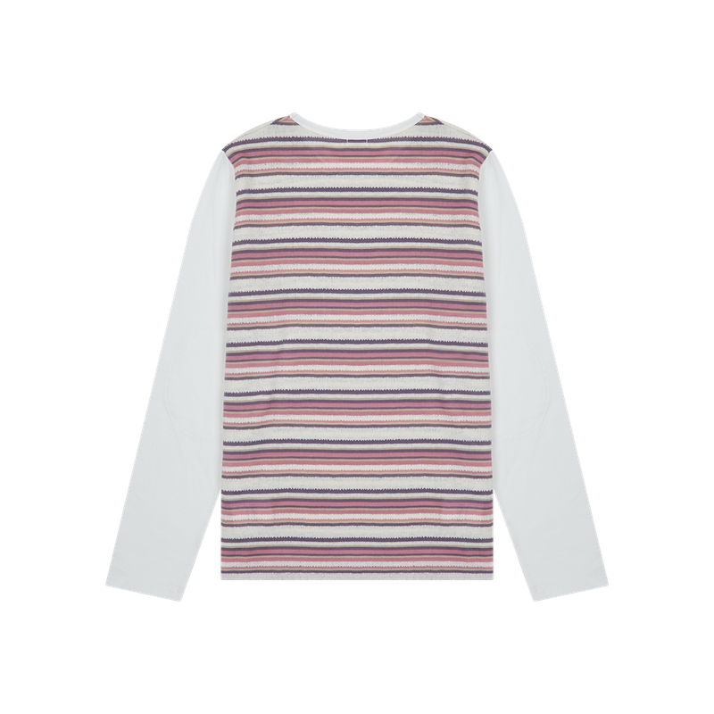  SWEATER STRIPE L/S (WHITE)