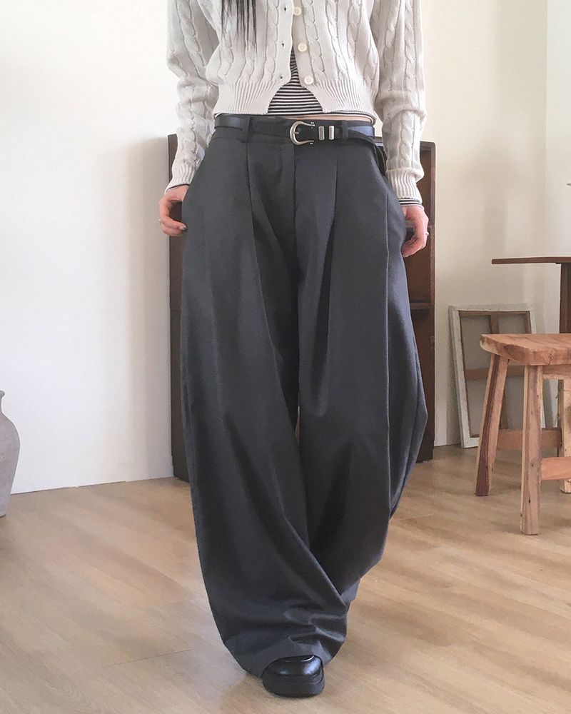 WONDER WONDER（ワンダーワンダー）の「[MADE] Recall Double Pintuck Wide Slacks（Pants）」